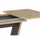 Стол обеденный SIGNAL NIGEL дуб вотан/коричневый 120-160/80